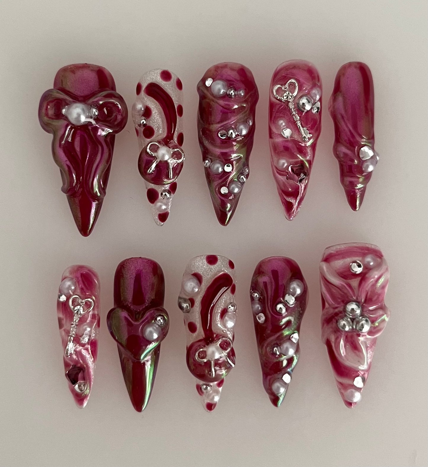 ruby iridescence - made to order