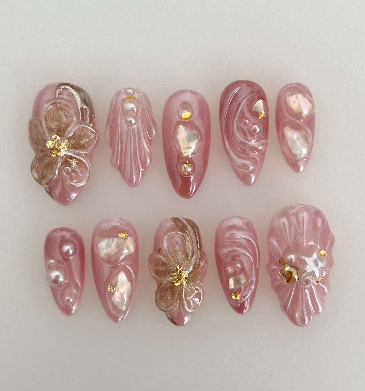 pink sand and seashells - made to order