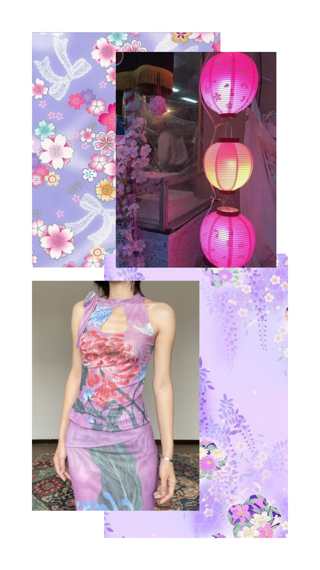 purple new year - moodboard set