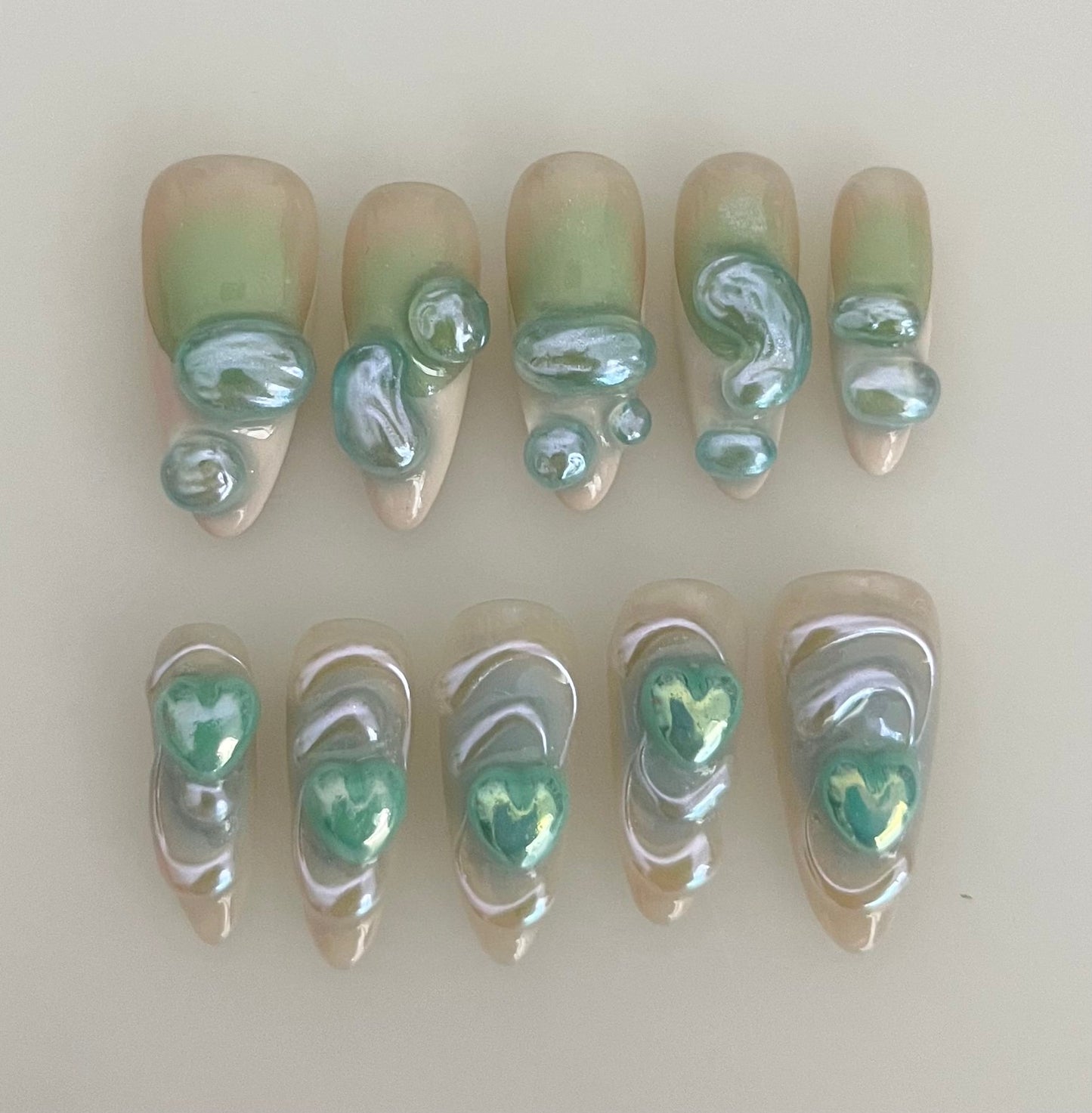 bubbly hearts - made to order