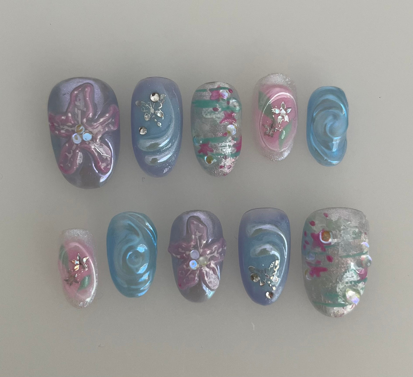 periwinkle florals - made to order