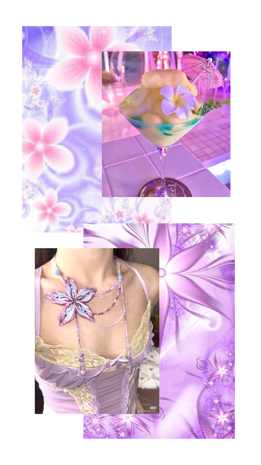 tropical purples - moodboard set