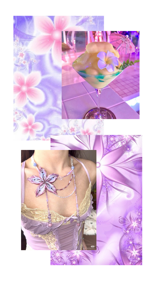 tropical purples - moodboard set
