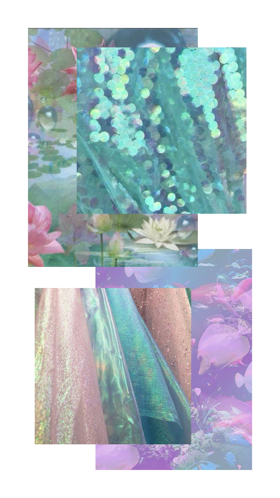 mermaid scales - moodboard set