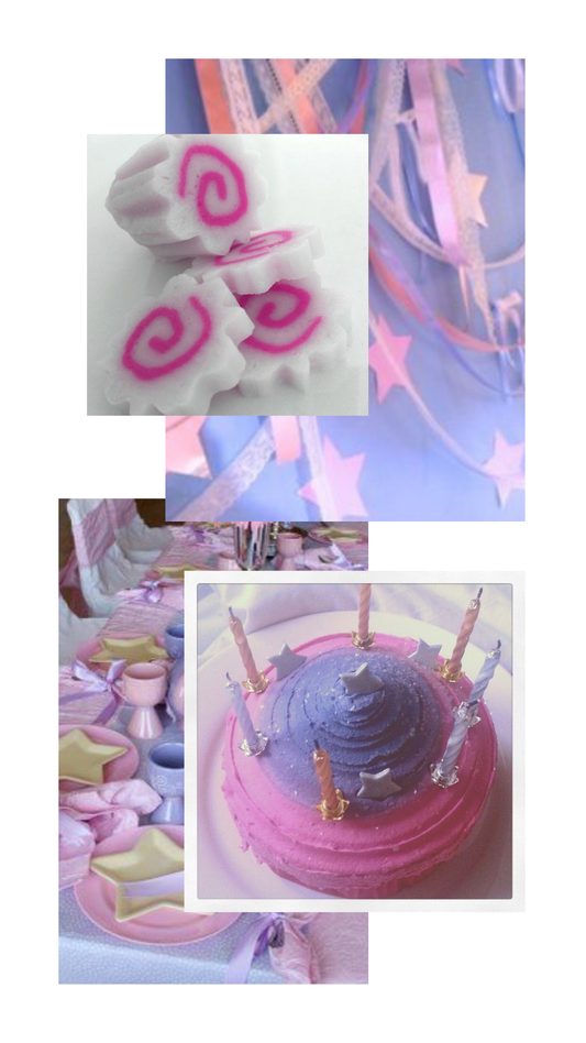 starry purple party - moodboard set