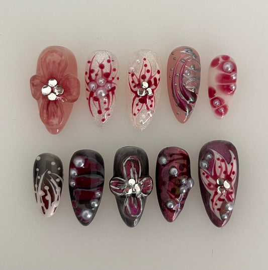 half and half orchids - made to order