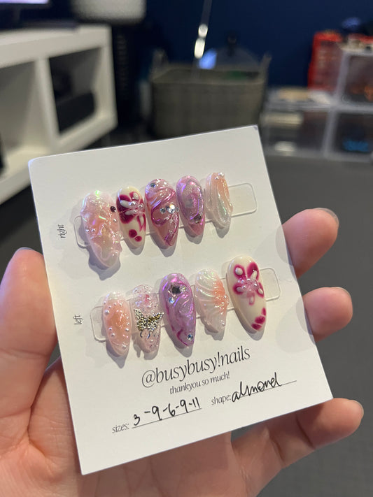 peach florals - premade