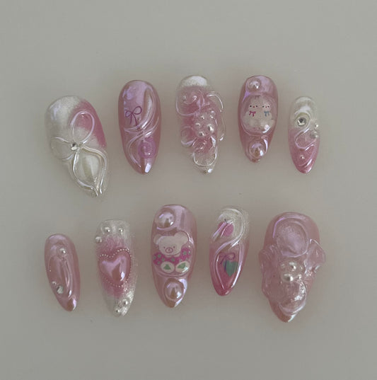 pink iridescence - made to order