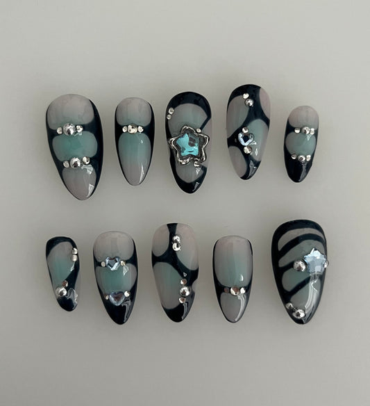 xoxo, teal and navy - made to order