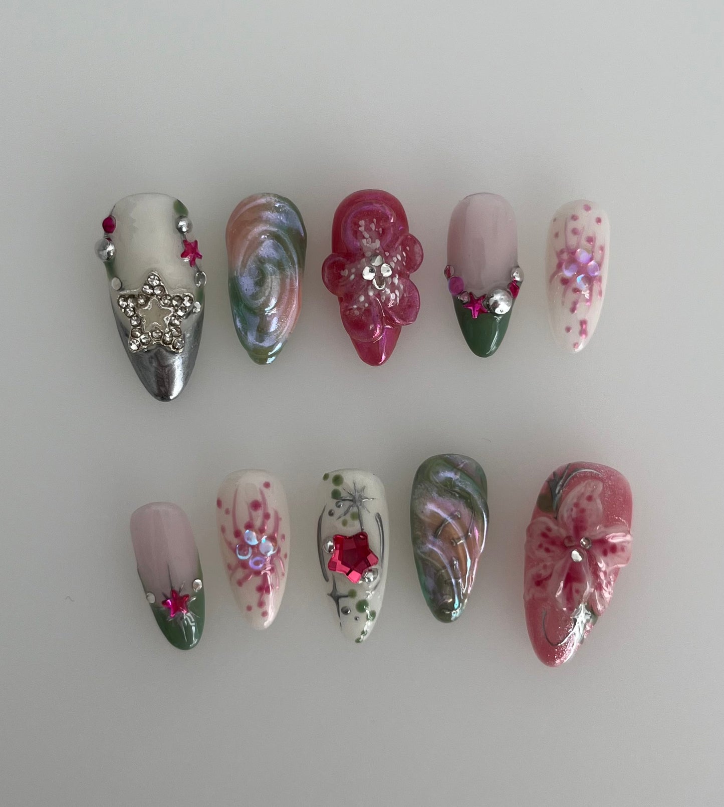 cranberry pistachio florals - made to order