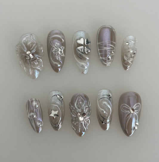 grey iridescence - made to order
